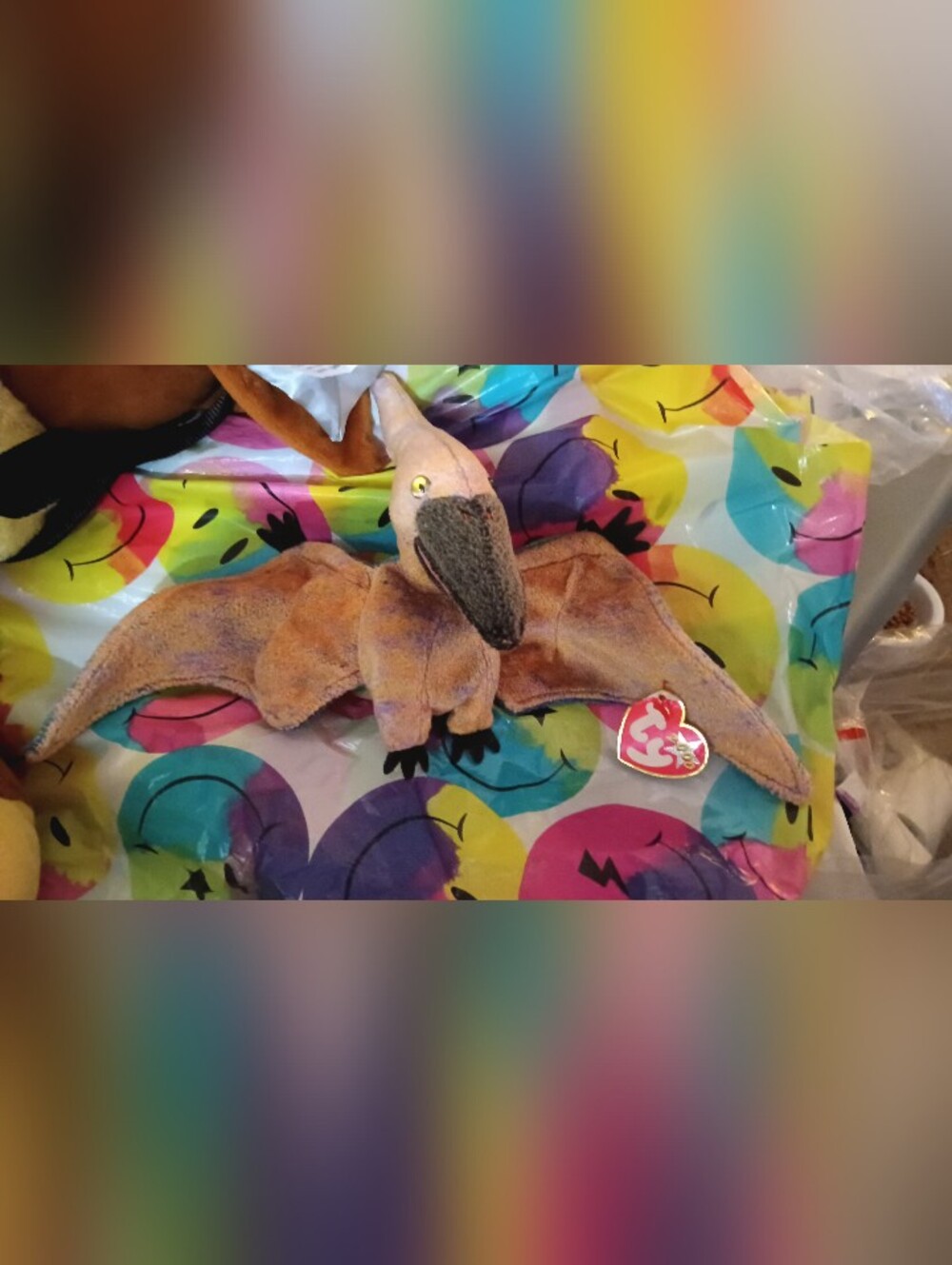Ty Brown Plush Pterodactyl Beanie Buddy